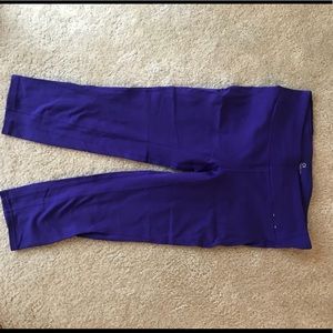 Dark purple workout capris